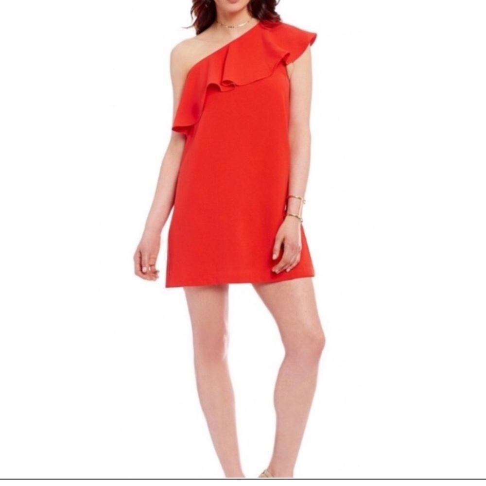 Sugarlips One Shoulder Ruffle Dress